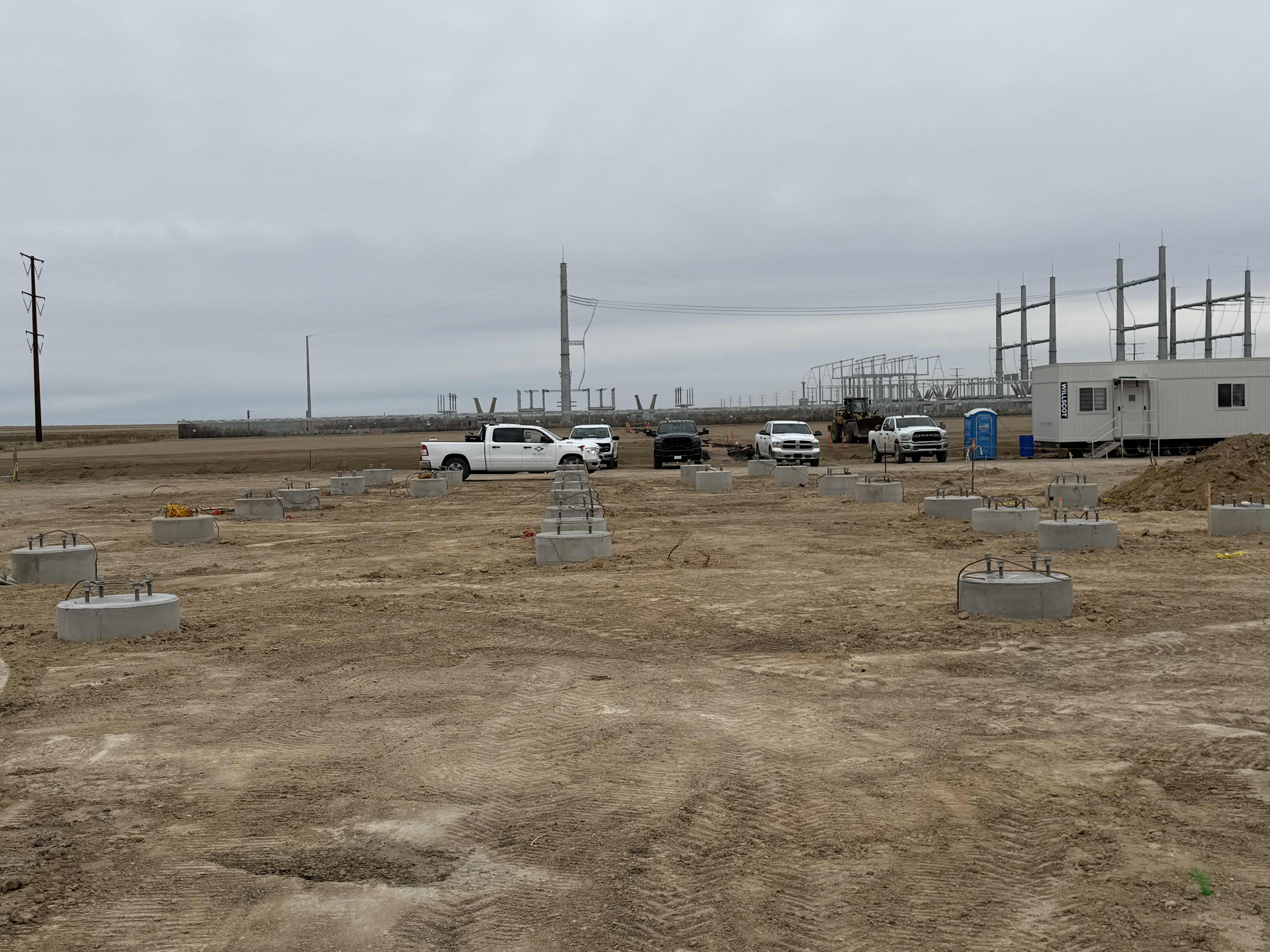 Substation switchyard foundations self-performed by Underground Services